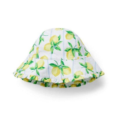 Lemon Stripe Ruffle Bucket Hat - Janie And Jack