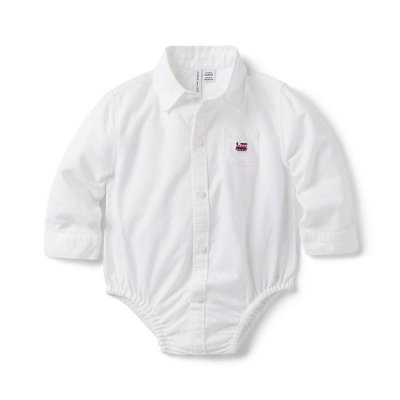 Baby Train Oxford Bodysuit - Janie And Jack