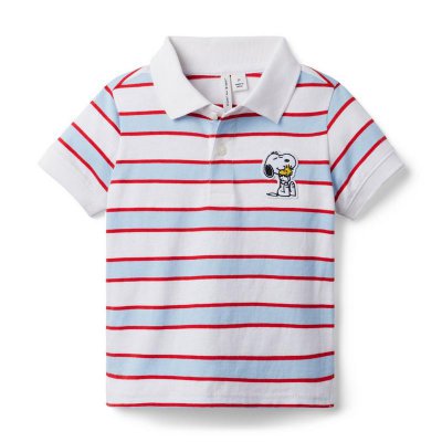 PEANUTS Striped Snoopy Polo - Janie And Jack