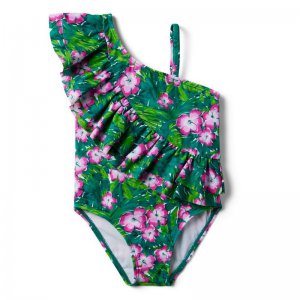 Tropical Floral Cold Shoulder Recycled Swimsuit - Janie And Jack