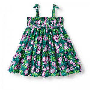 The Leilani Tropical Floral Smocked Sundress - Janie And Jack