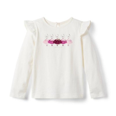 Ballerina Ruffle Shoulder Tee - Janie And Jack