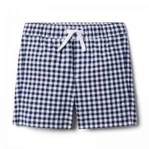 Gingham Poplin Pull-On Short - Janie And Jack