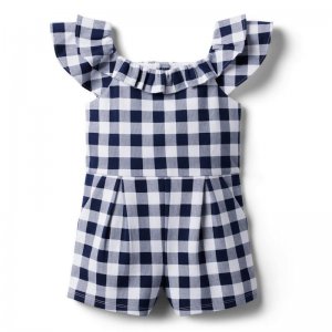 Gingham Ponte Romper - Janie And Jack