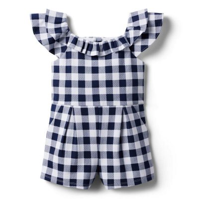 Gingham Ponte Romper - Janie And Jack