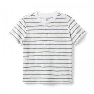 The Striped Slub Henley - Janie And Jack