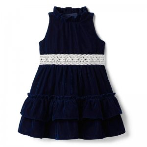 Velvet Crochet Ruffle Dress - Janie And Jack