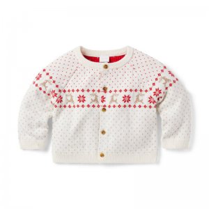 Baby Fair Isle Reindeer Cardigan - Janie And Jack