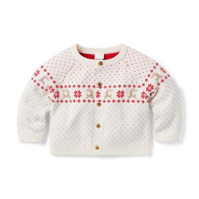 Baby Fair Isle Reindeer Cardigan - Janie And Jack