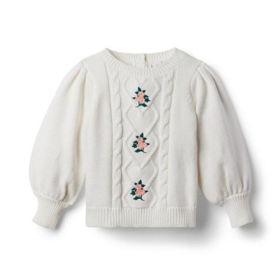 Embroidered Cable Knit Sweater - Janie And Jack