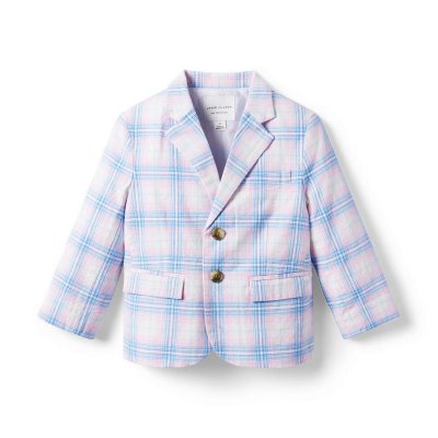 Plaid Linen-Cotton Blazer - Janie And Jack