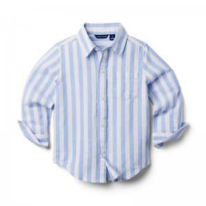 The Striped Linen-Cotton Shirt - Janie And Jack