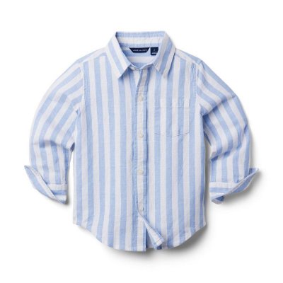 The Striped Linen-Cotton Shirt - Janie And Jack