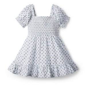 Geo Floral Smocked Puff Sleeve Dress - Janie And Jack