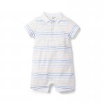 Baby Striped Pique Polo Romper - Janie And Jack