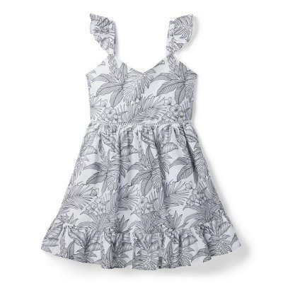 Palm Cutwork Trim Dress - Janie And Jack