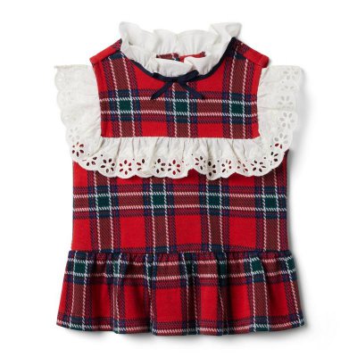 Plaid Ruffle Peplum Jacquard Top - Janie And Jack