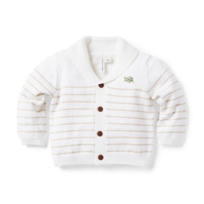 Baby Striped Shawl Collar Cardigan - Janie And Jack