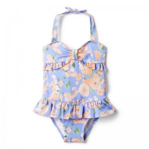 Floral Ruffle Halter Recycled Swimsuit - Janie And Jack