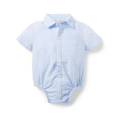 Baby Striped Seersucker Bodysuit - Janie And Jack