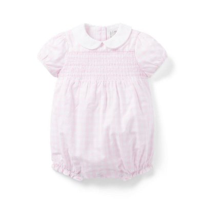 The Charlotte Gingham Smocked Baby Romper - Janie And Jack