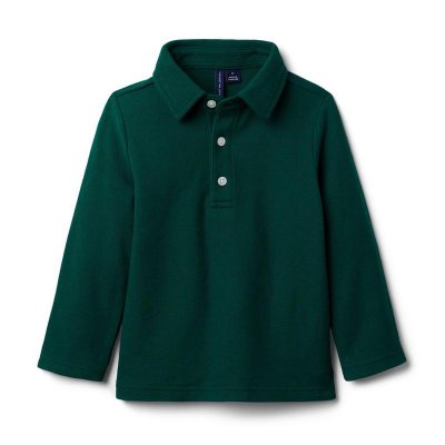 The Long Sleeve Pique Polo - Janie And Jack