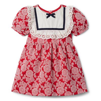 Rose Jacquard Eyelet Ruffle Dress- Janie And Jack