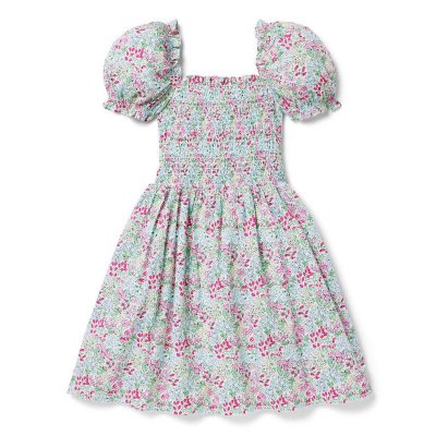 The Grace Floral Smocked Puff Sleeve Dress - Janie And Jack