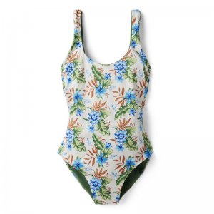 Dawne Florine Women's Reversible Tropical Floral Swimsuit - Janie And Jack