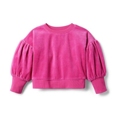 Velour Puff Sleeve Sweatshirt - Janie And Jack