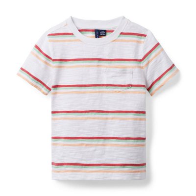 Striped Slub Pocket Tee - Janie And Jack