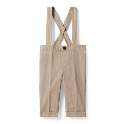 Baby Linen-Cotton Suspender Pant - Janie And Jack