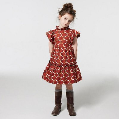 Equestrian Bridle Bubble Sleeve Dress- Janie And Jack