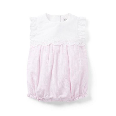 Baby Eyelet Striped Seersucker Romper - Janie And Jack