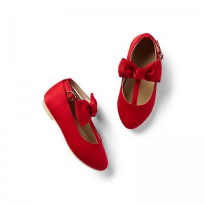 Satin T-Strap Bow Flat - Janie And Jack