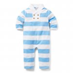 Baby Striped Shawl Collar One-Piece - Janie And Jack