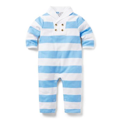 Baby Striped Shawl Collar One-Piece - Janie And Jack