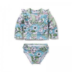 Baby Floral Ruffle Recycled Rash Guard Set - Janie And Jack