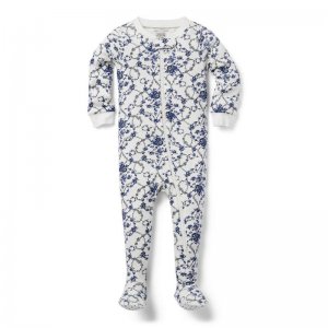 Baby Good Night Footed Pajama In Floral Toile- Janie And Jack