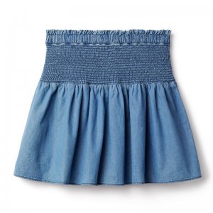 Chambray Smocked Skirt - Janie And Jack