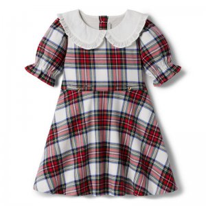 Plaid Ruffle Collar Twill Dress - Janie And Jack