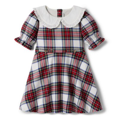 Plaid Ruffle Collar Twill Dress - Janie And Jack