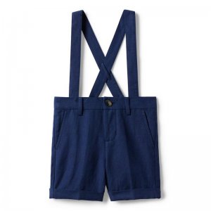 Linen-Cotton Suspender Short - Janie And Jack