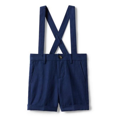 Linen-Cotton Suspender Short - Janie And Jack