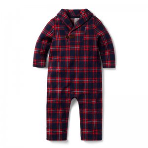 Baby Plaid Shawl Collar One-Piece - Janie And Jack