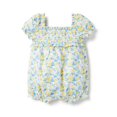 The Lily Floral Smocked Baby Romper - Janie And Jack