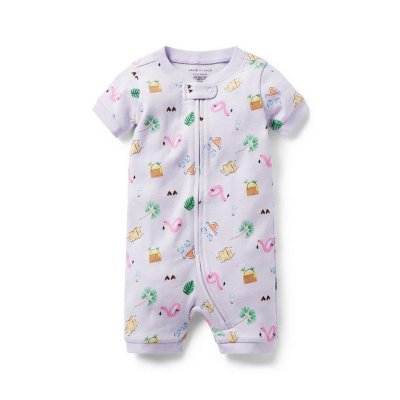 Baby Good Night Short Zip Pajama in Beach Vacation - Janie And Jack