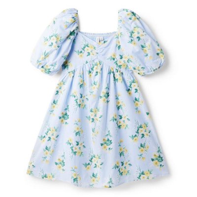 Floral Bubble Sleeve Sweetheart Dress - Janie And Jack