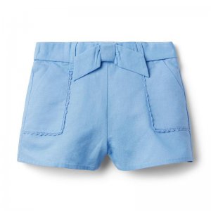 Linen-Cotton Crochet Trim Short - Janie And Jack