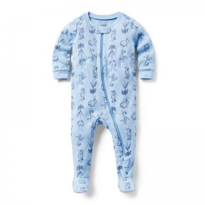 Baby Good Night Footed Pajama in Bunny Toile - Janie And Jack